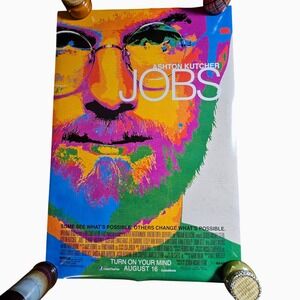 Jobs 2013 Original Advance Movie Poster 27x40 Ashton Kutcher Steve Jobs D/S